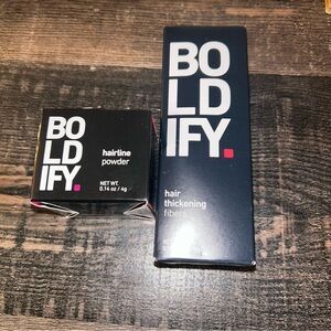 BOLDIFY Hairline Powder and Hair Thickening Fibers Bundle Black NEW